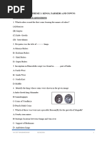 Class 12 History Theme 2 MCQ