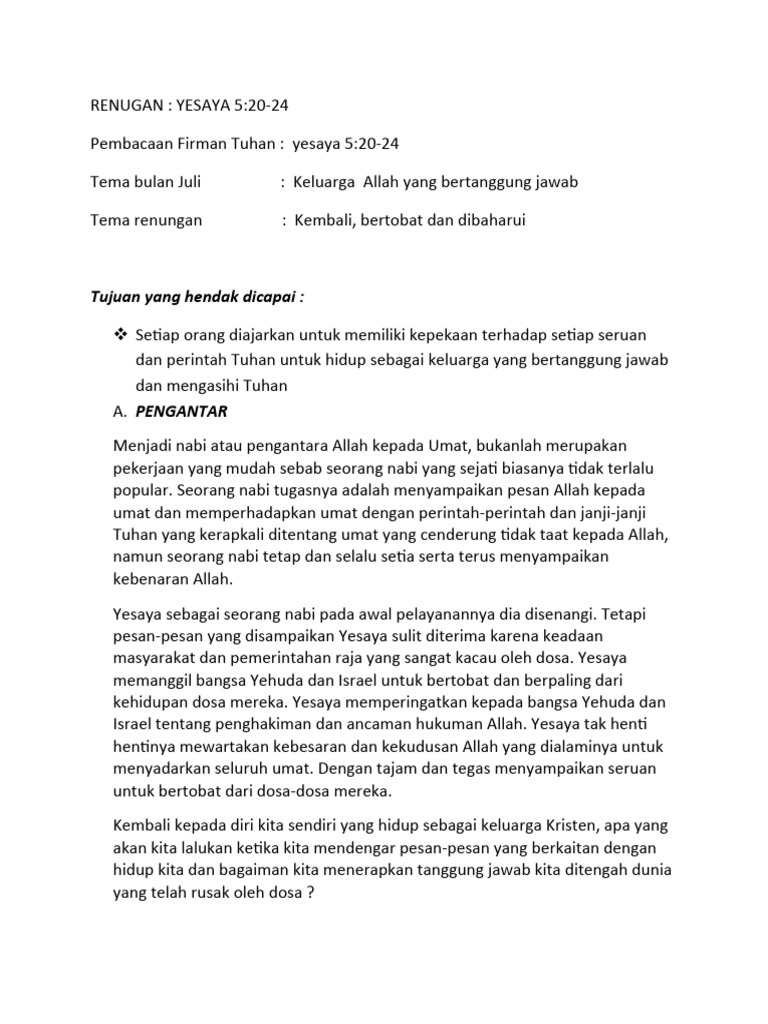 Bahan renungan ibadah keluarga pdf agama spiritualitas