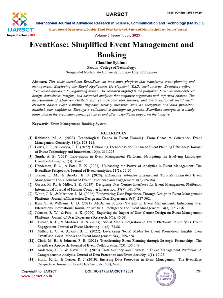 f4-EventEaseSimplified Event Management and | PDF | Social Media ...