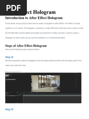 After Effect Hologram