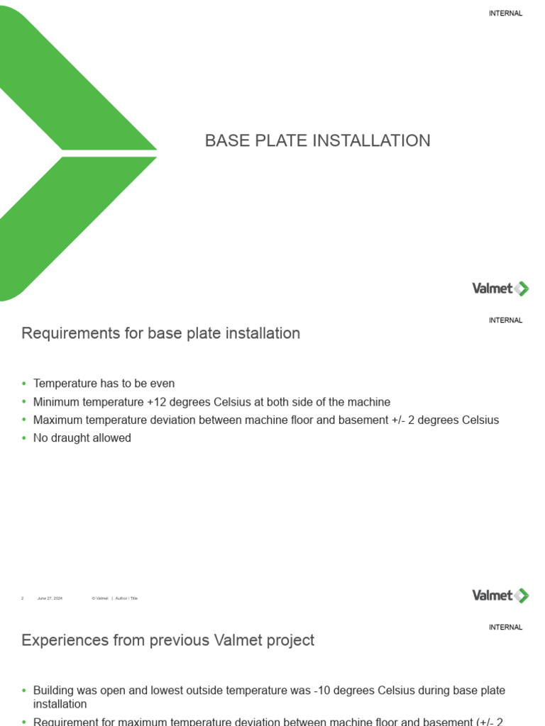Base Plate Alignment Inside The Tent | PDF | Concrete | Building ...