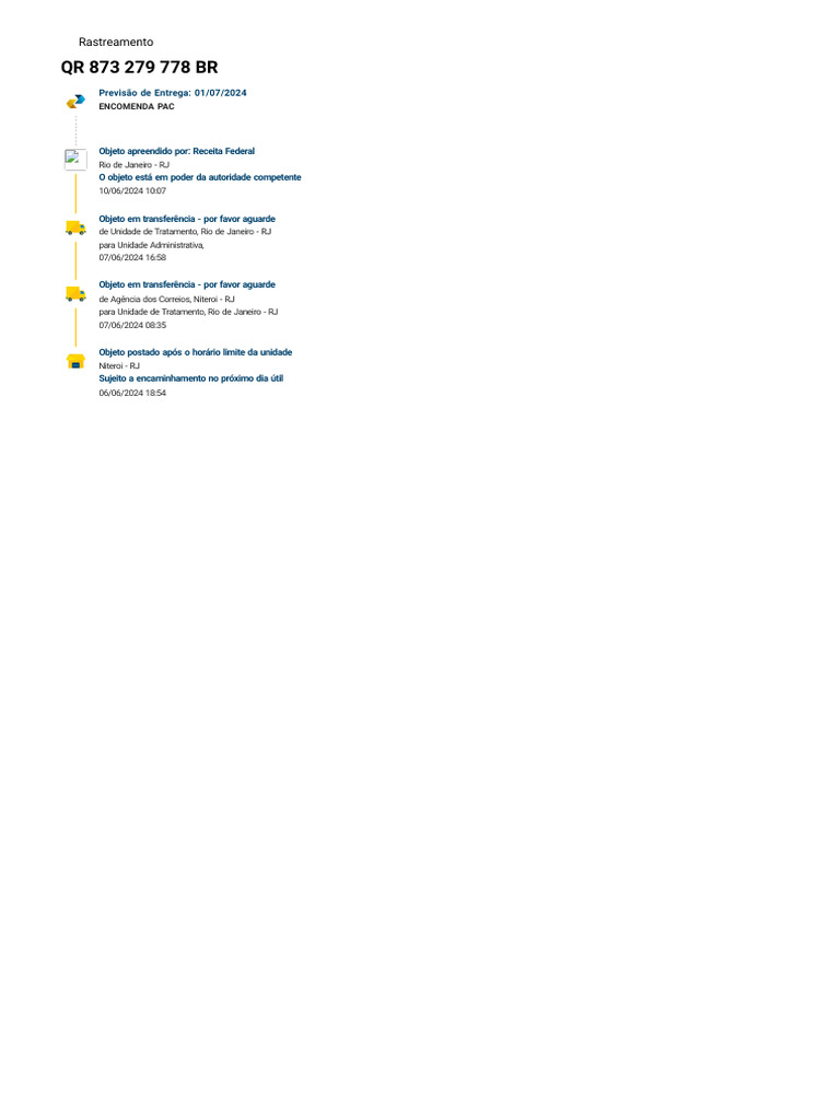 Rastreamento de Encomenda PAC BR | PDF
