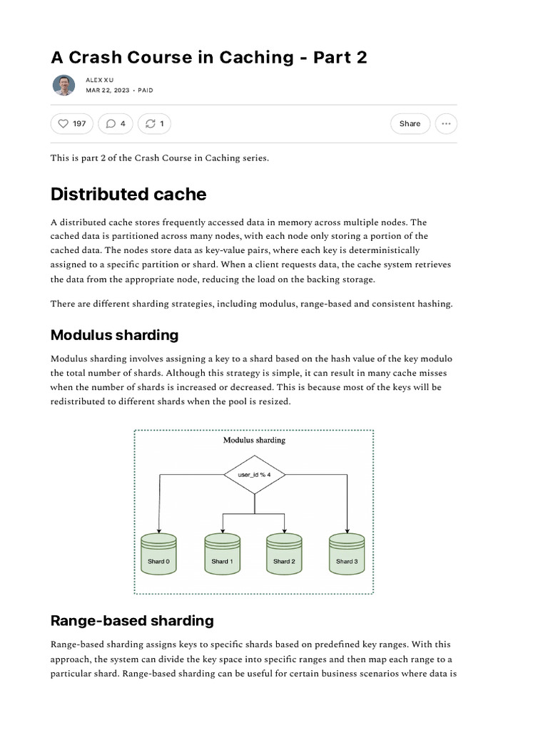 Caching Strategies: Part 2 Overview | PDF | Cache (Computing ...