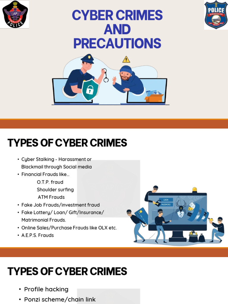 Cyber Crimes And Precautions 22 02 2024 Pdf Cybercrime Biometrics