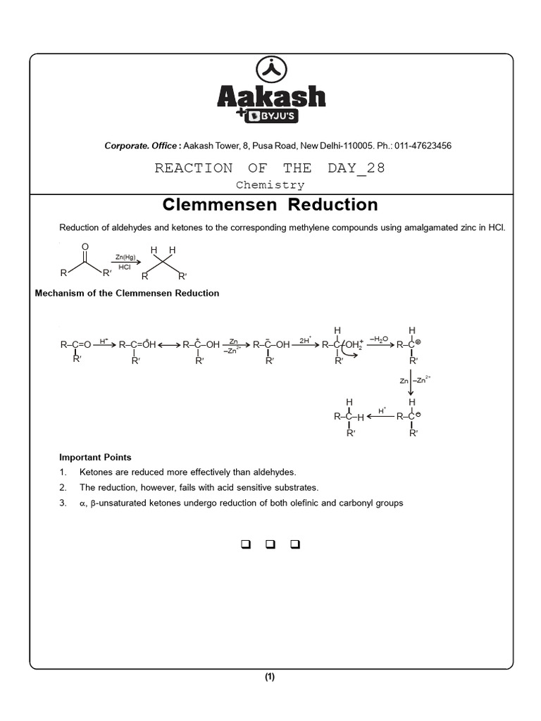 28-clemmensen-reduction-pdf-redox-ketone