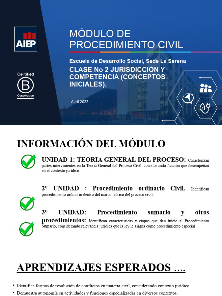 Clase No 2 La Jurisdicción y Competencia | PDF | Jurisdicción | Ley ...