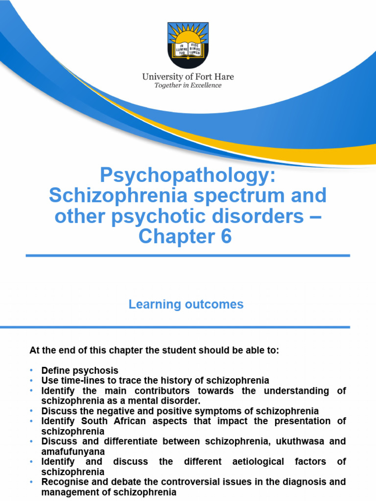Chapter 6 - Schizophrenia Spectrum and Other Psychotic Disorders | PDF ...