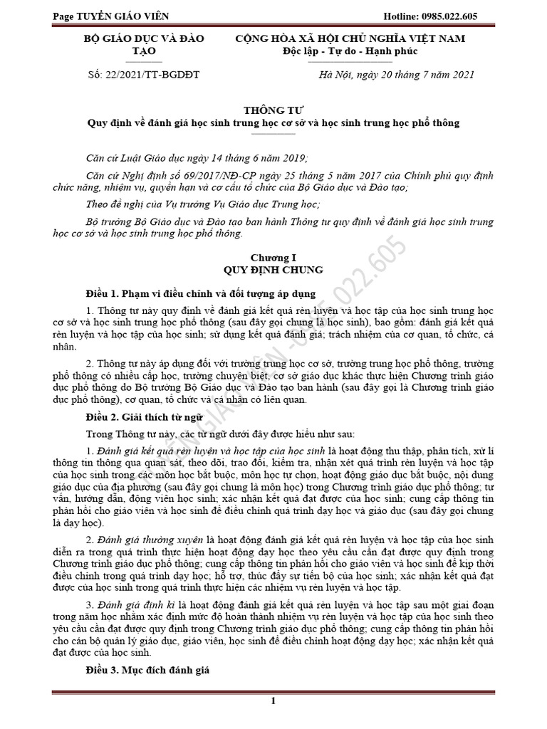 TT 22ĐGHS | PDF