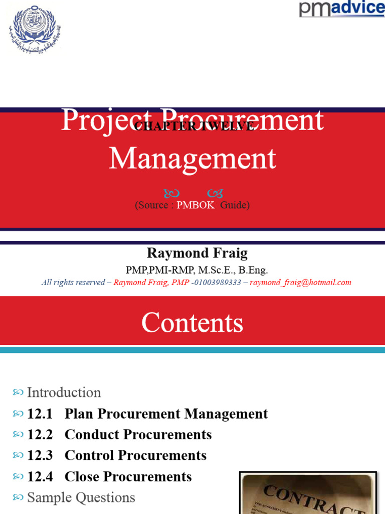 Project Procurement Management Guide | PDF | Procurement | Project ...