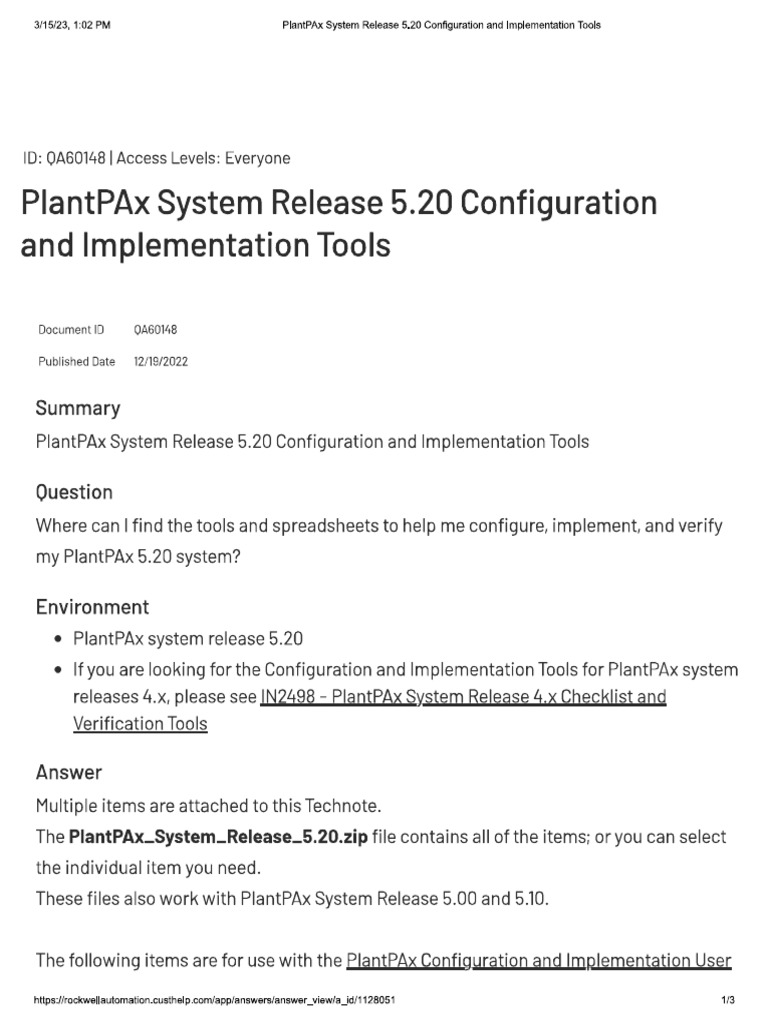 PlantPAx System Release 5 | PDF