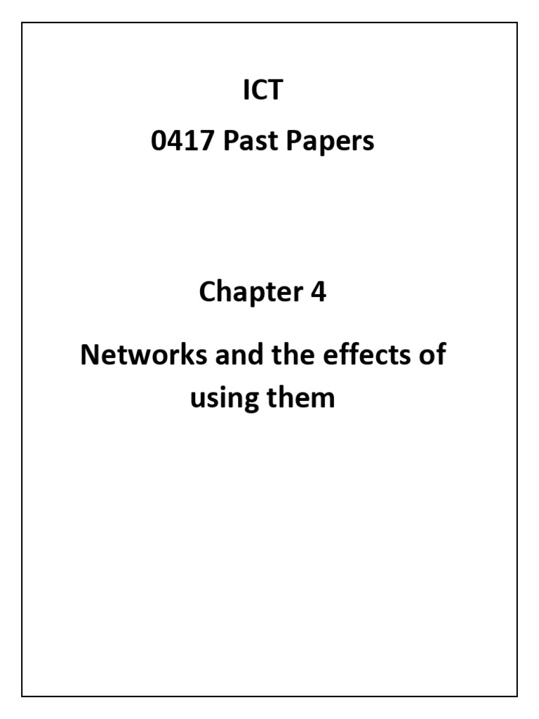 IGCSE ICT 0417 Past Papers Overview | PDF