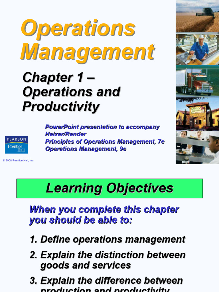 Operations Management and Productivity | PDF | Supply Chain | Lean ...
