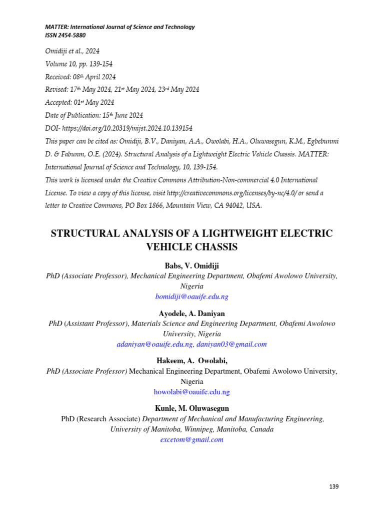 Lightweight EV Chassis Structural Analysis | PDF | Strength Of ...