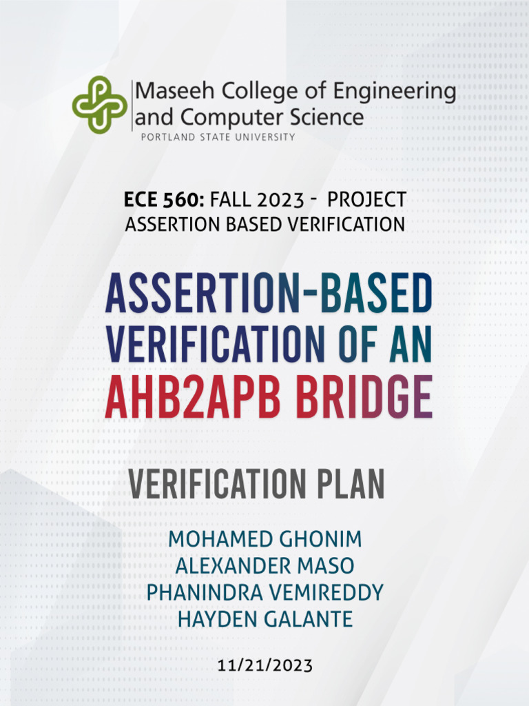 ABV of AHB2APB Bridge | PDF | Computer Science | Computer Engineering