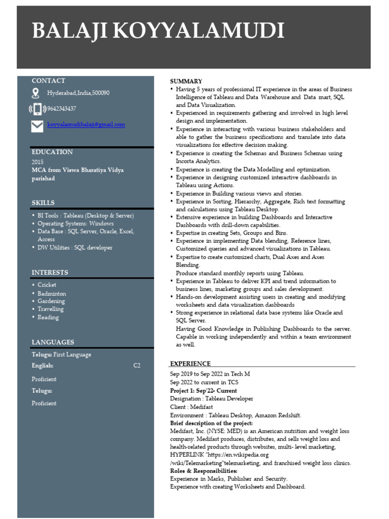 Balu tableau resume pdf apple inc databases