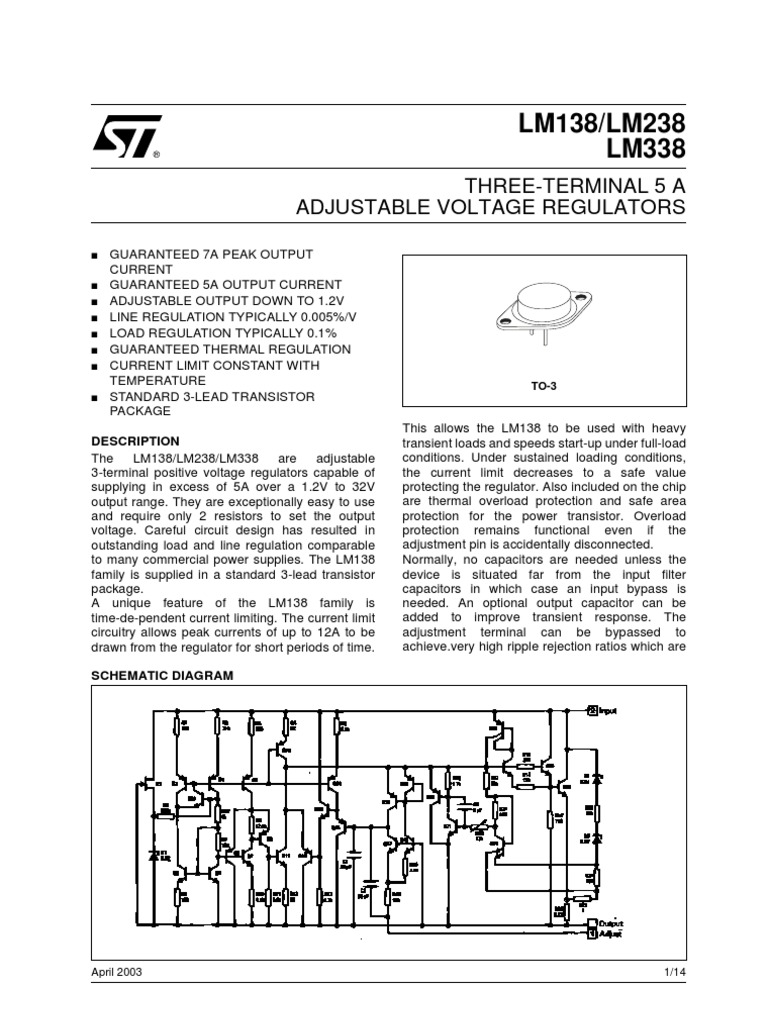 Data Sheet LM 138 | PDF