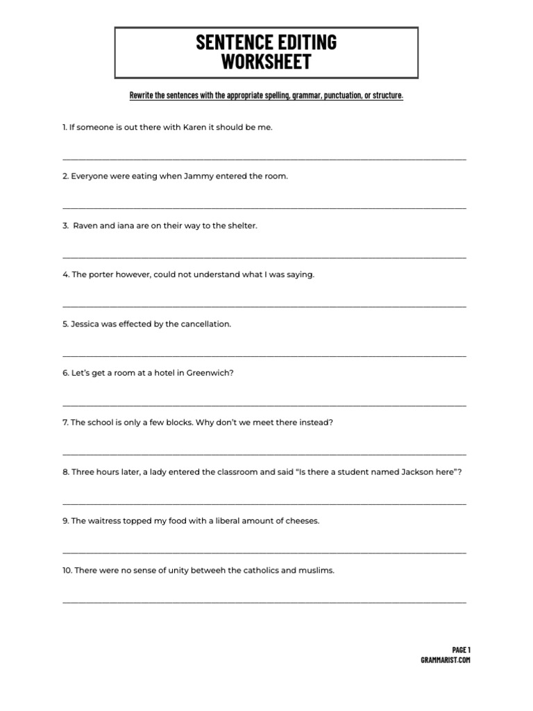 Proofreading and Editing Worksheets 2.0 2 2 | PDF | Caffeine