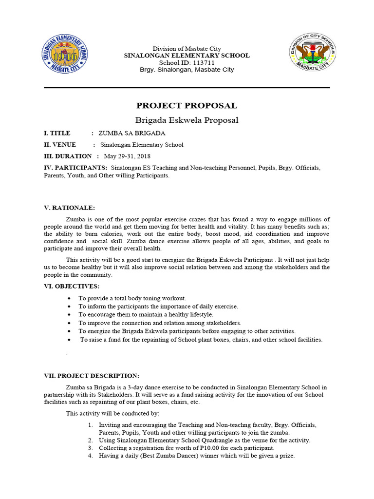 Zumba Fundraiser Proposal for School | PDF