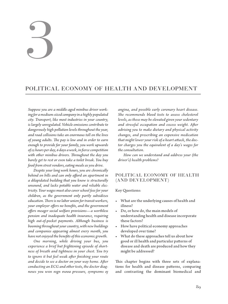 Political Economy of Health Insights | PDF | Tuberculosis | Capitalism