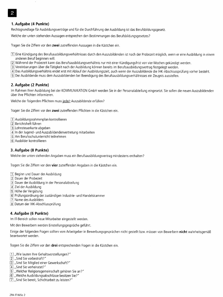 IT-Berufe Abschlusspruefung WISO Sommer2003 | PDF