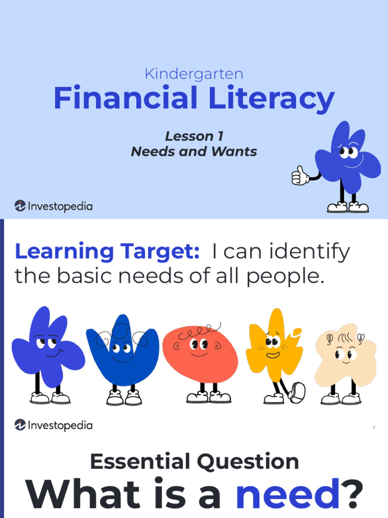 Kindergarten Lesson+1 Needs Wants123 | PDF | Games & Activities ...