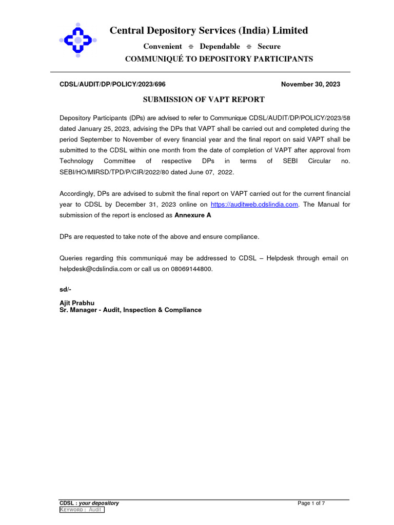 VAPT Report Submission Guidelines | PDF | Computer Security | Security