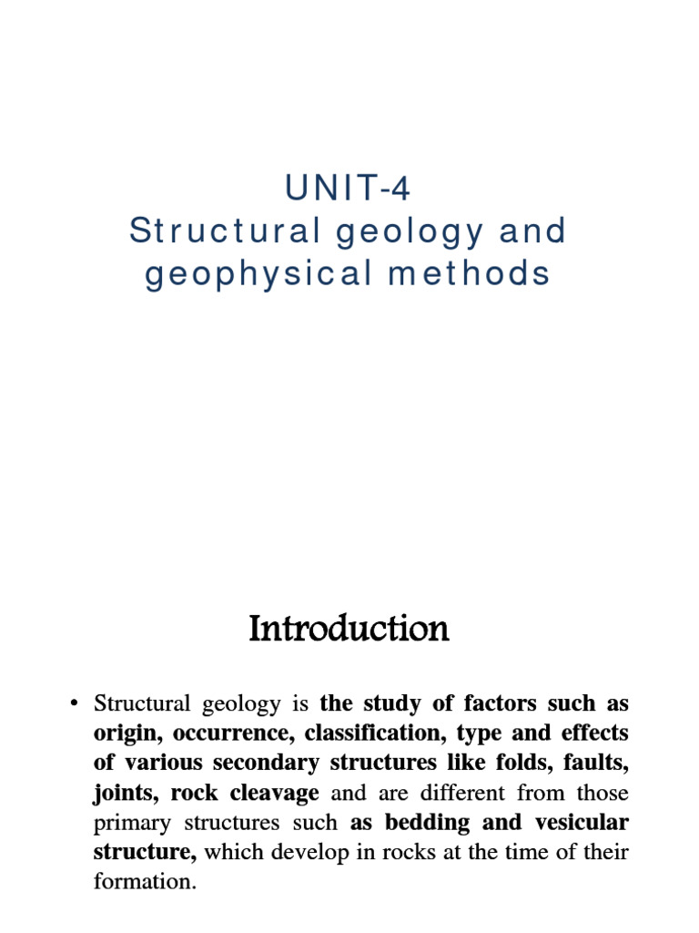 CE6301-ENGINEERING GEOLOGY Unit 4 | PDF | Fault (Geology) | Geology