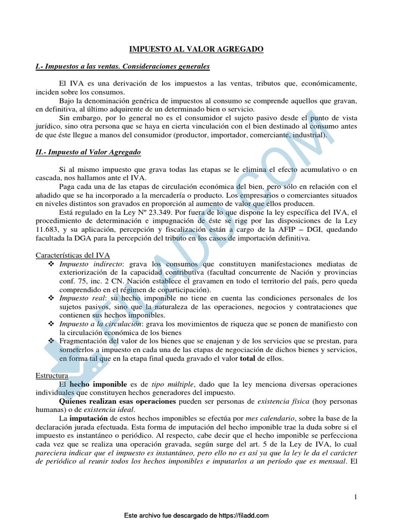 IVA Resumen | PDF | Impuestos | Impuesto al valor agregado