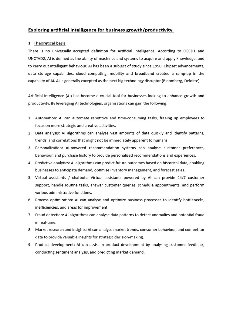 AI Strategies for Business Growth | PDF | Artificial Intelligence ...