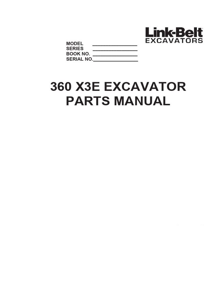 360 X3E Excavator Parts Manual | PDF | Manual Transmission | Mechanical ...