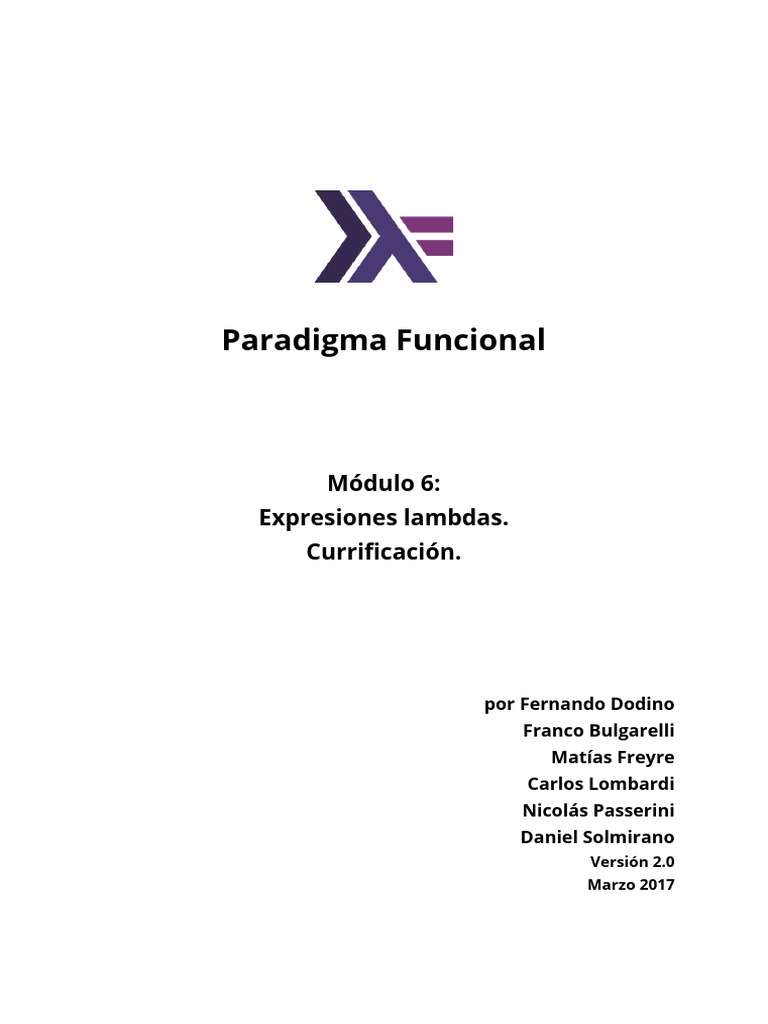 Funcional - Módulo 6 Expresiones Lambdas | PDF | Métodos formales ...
