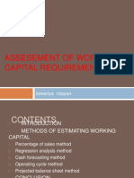 Assesement of Working Capital Requirements