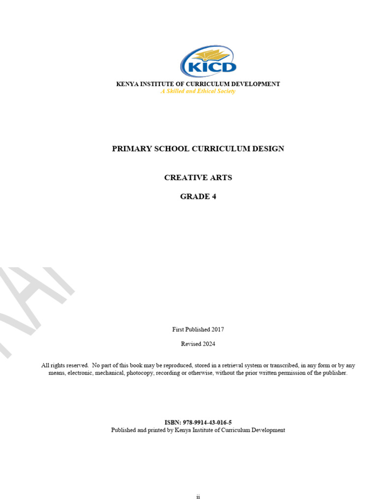 Grade 4 creative arts curriculum design may 2024 final pdf learning