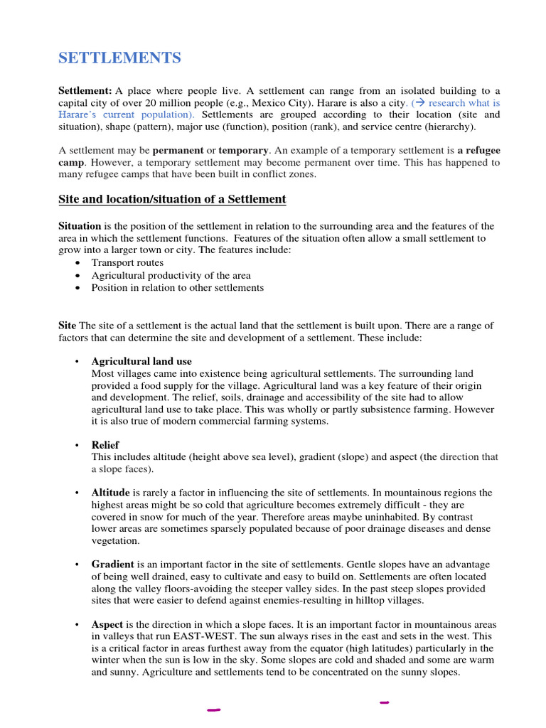 Understanding Settlement Patterns | PDF | Valley | Flood