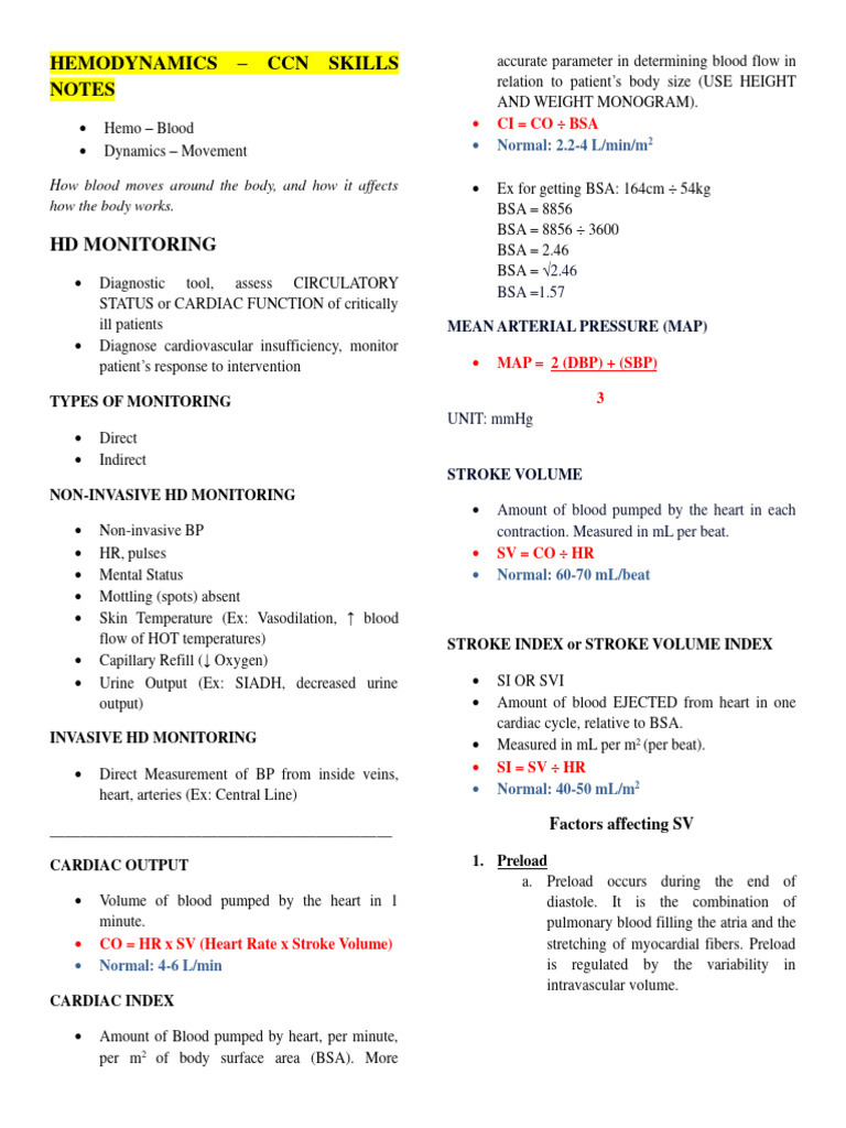 Hemodynamics Monitoring in Critical Care | PDF | Blood Pressure | Heart