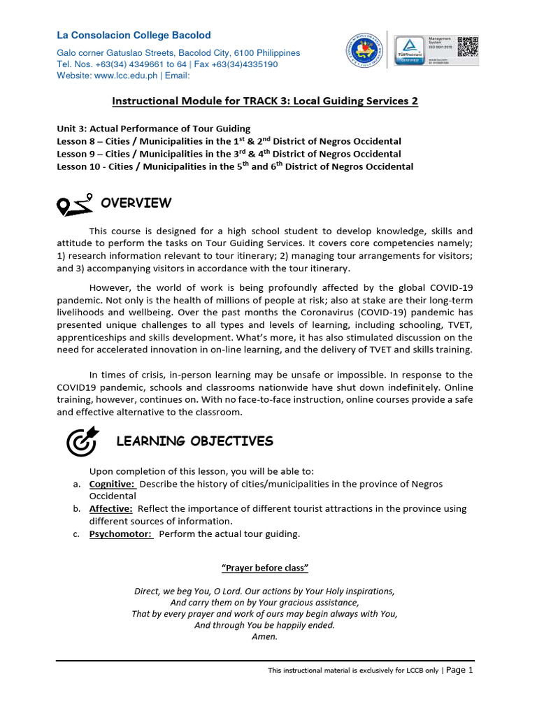 TM Track 3 Week 8 10 | PDF | Tourism | Body Language