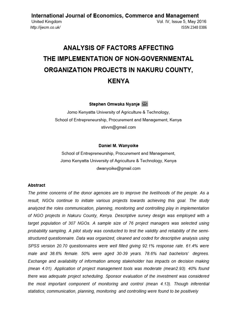 Management Of Non Governmental Organizations Pdf