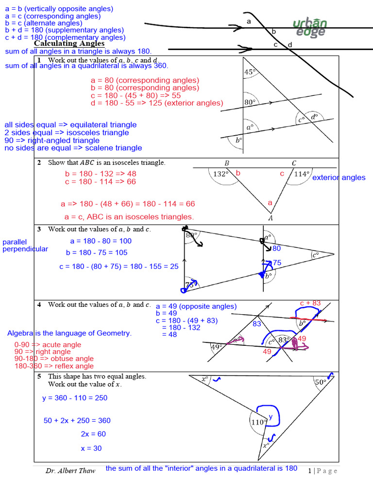 3.2 Angles and Triangles | PDF | Triangle | Convex Geometry