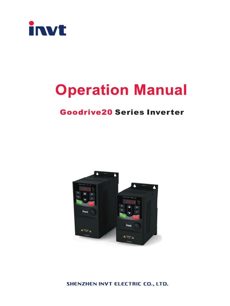 Goodrive20 Inverter User Manual | PDF | Power Inverter | Electrical ...