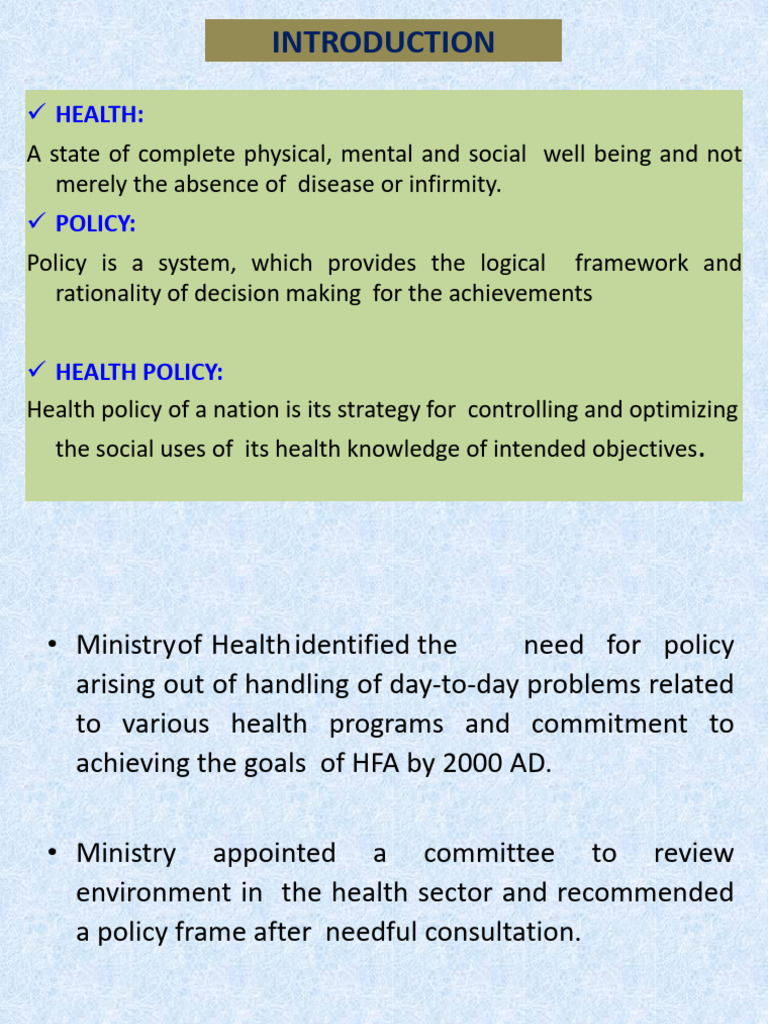 National Health Policy Ppt