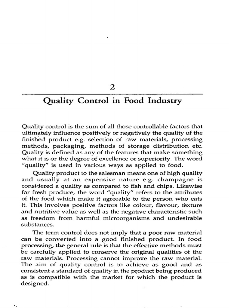 Quality Control in Food Processing | PDF | Ph | Hazard Analysis And ...