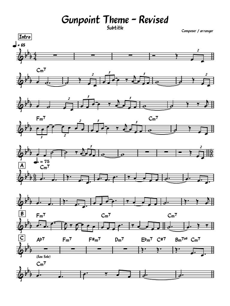 Revised Gunpoint Theme Arrangement | PDF