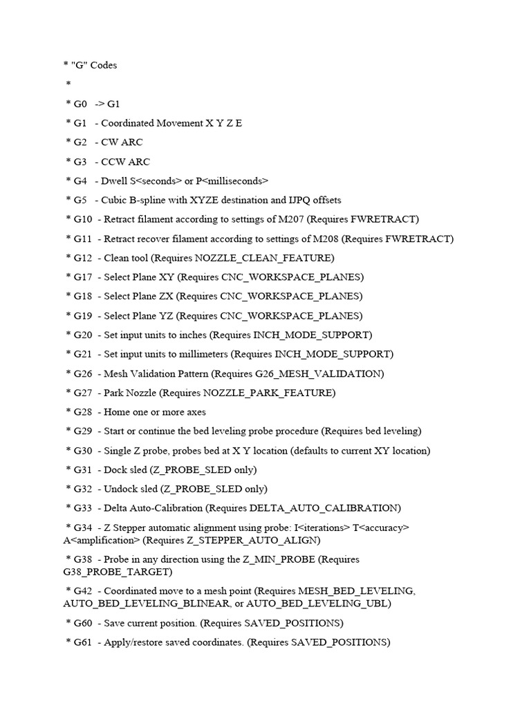 Comprehensive Guide to G and M Codes | PDF