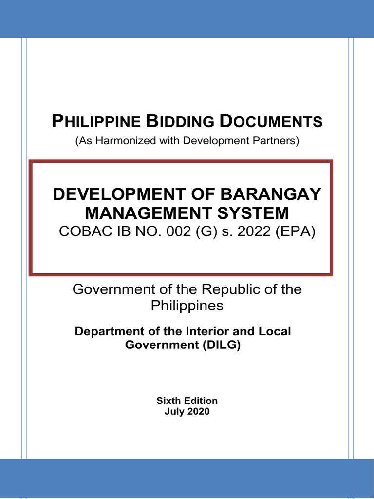 Philippine Bidding Documents 2022 | PDF | Procurement | Prices