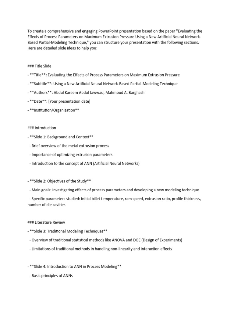 To Create A Comprehensive and Engaging PowerPoint Presentation Based On ...
