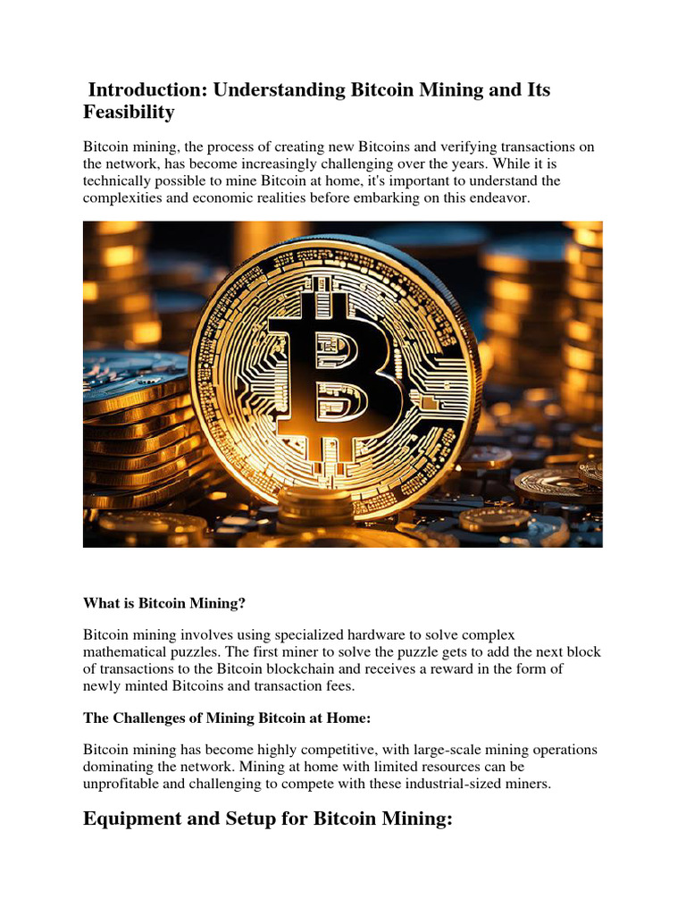 Bitcoin Mining: Home Setup Guide | PDF | Cryptocurrency | Bitcoin
