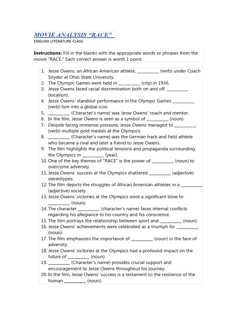 Movie Analysis PDF Noun