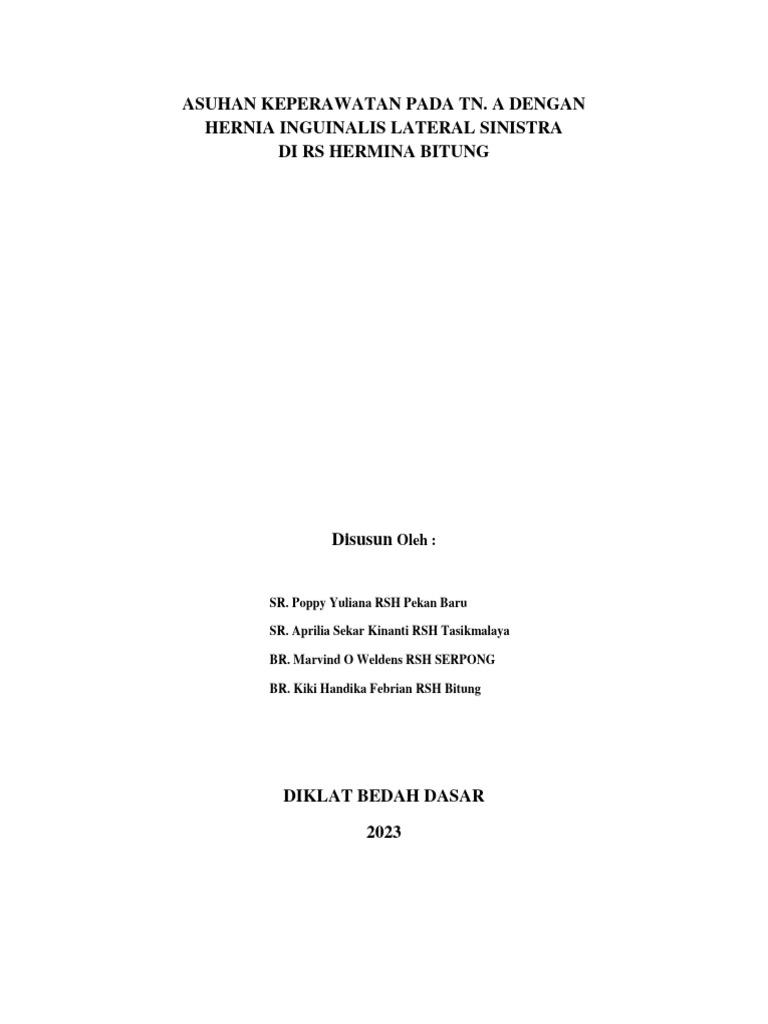 Askep Hernia Inguinalis Lateral Sinistra Pdf