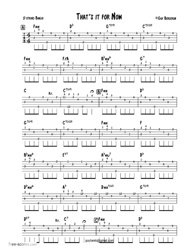 Banjo Chord Progressions Guide | PDF