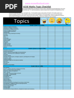 GCSE Edexcel Higher Maths: Topic List for Revision (CALCULATOR) | PDF ...